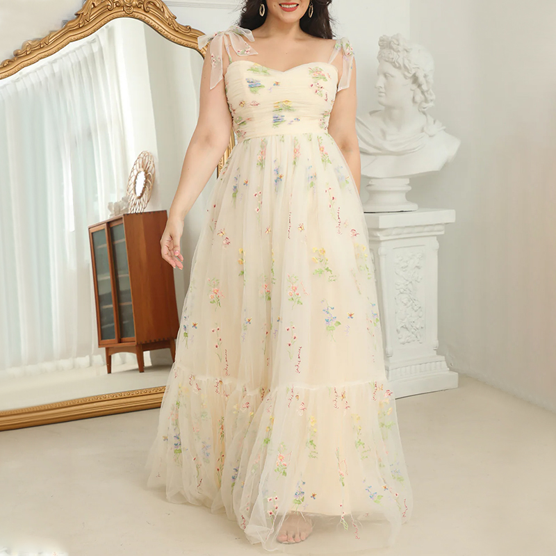 hongfeng’s plus size prom dresses are designed for elegance, featuring luxurious chiffon fabric.